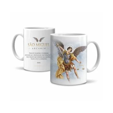 Caneca de Cerâmica São Miguel Arcanjo