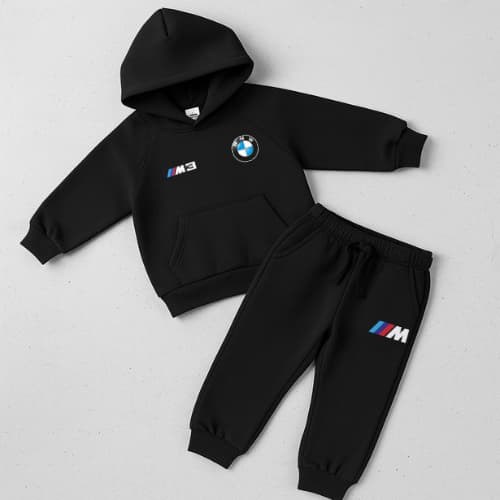Kit Moletom e Calça Moletom Infantil Juvenil B M W Motors Cars