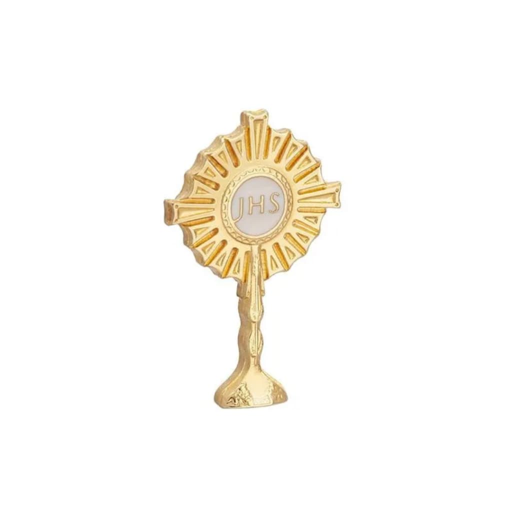 Mini Broche / Boton / Pim Ostensório JHS Dourado