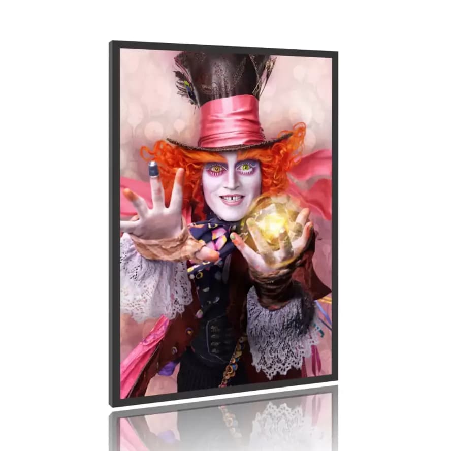 Quadro decorativo Alice no Pais das Maravilhas chapeleiro maluco Rainha de Copas para quarto