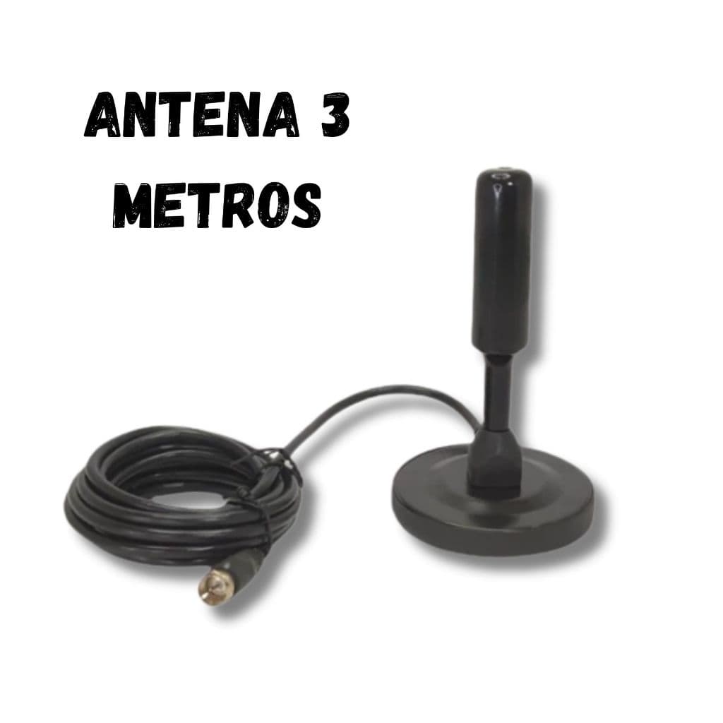 Antena Digital TV 3 Metros Interna E Externa HDTV 3.5 DBI Resistente a Exposição Solar e a Chuva