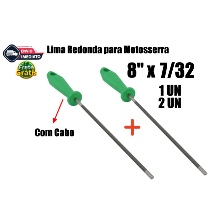 Lima redonda para corrente de motosserra com cabo 8" x 7/32" K&F