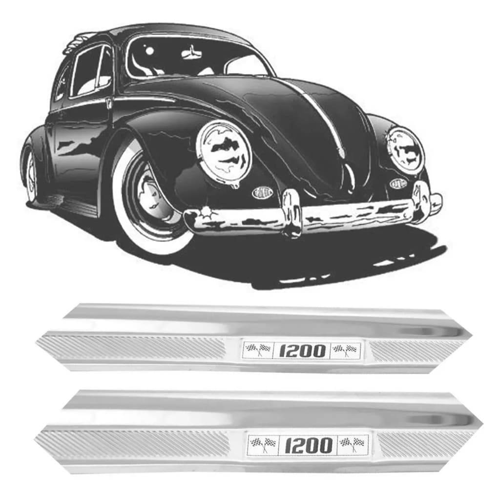 Estribinho Interno Soleira Da Porta Fusca 1600 Inox Par