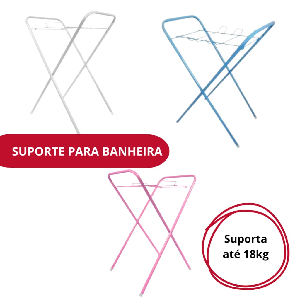 Suporte para Banheira de Bebe Infantil Resistente Compacto e Desmontável