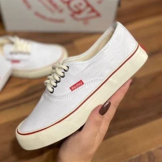 Tênis Redley new collection unissex casual preto branco vermelho