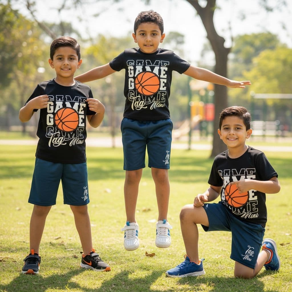 Conjunto Infantil Masculino Menino – Basquete Game Juvenil Tag Mini