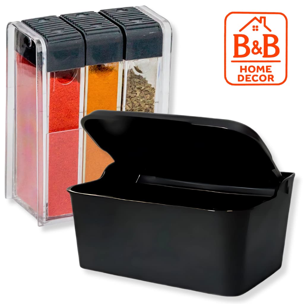 Saleiro Basculante 500ml Plástico Reforçado Para Temperos e Mantimentos Organizador Lavável