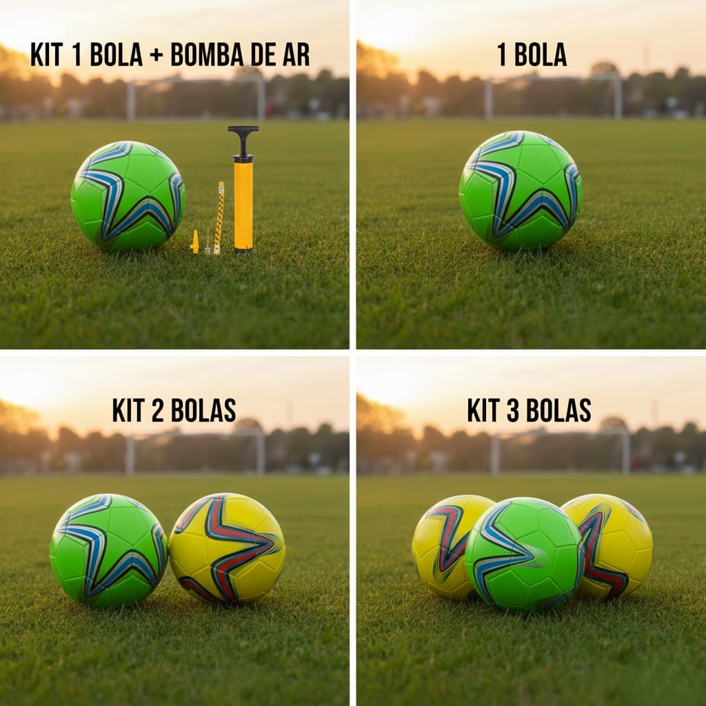kit´s bola + Bomba de ar, unidade bola, kit 2 bolas ou 3 Bolas De Futebol Campo Tamanho 5 treino jogos ar livre
