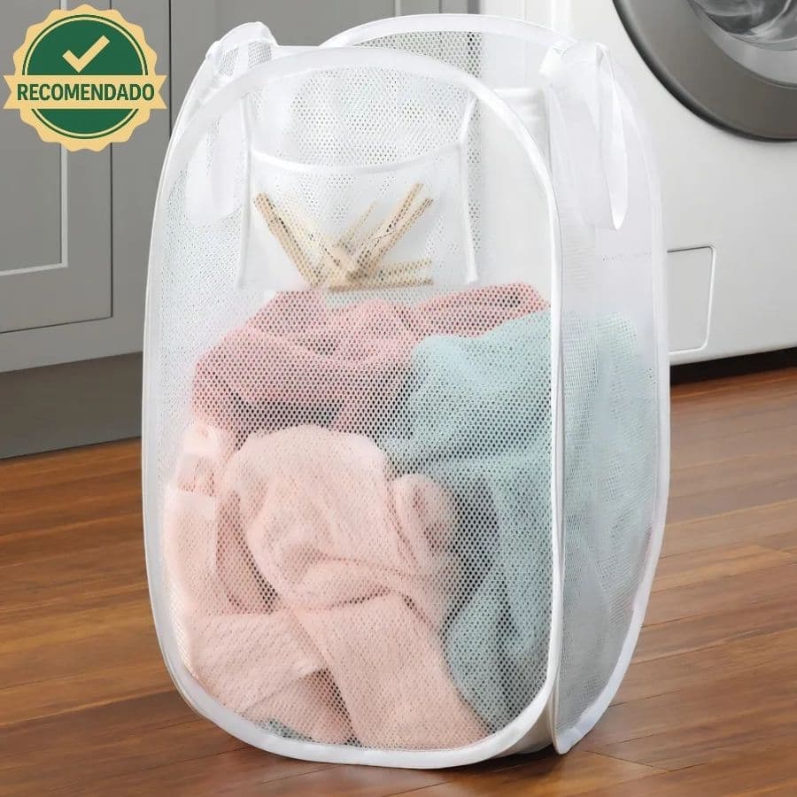 Cesto Roupa Suja Leve Nylon Pop-Up Dobrável Ventilado Grande Capacidade Portátil Envio Imediato
