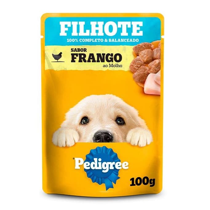 Ração Úmida Pedigree Sachê para Cães Filhotes sabor Frango ao Molho - 100g