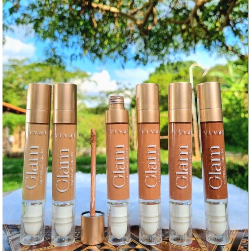 Corretivo Líquido Glam Vivai - Cores escuras - Acabamento Matte