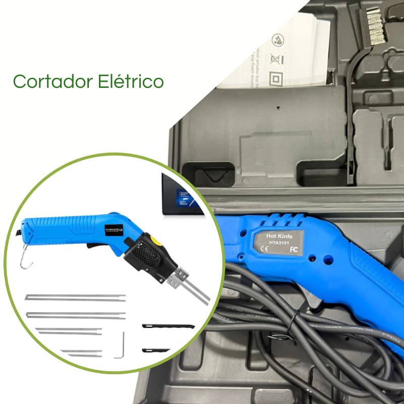 Faca elétrica quente com kit de lâmina de ranhura 230V - 50 Hz Tesoura artesanal cortador de espuma para isopor EVA, EPE
