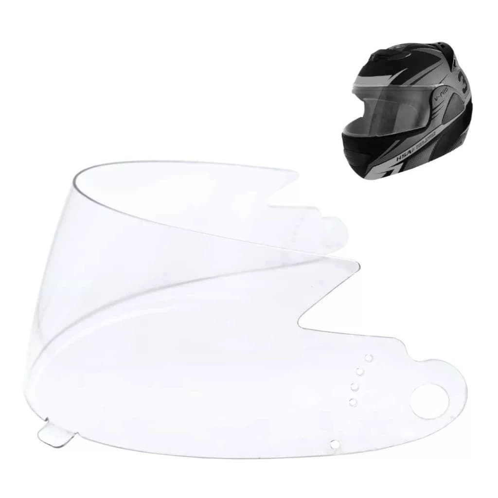 Viseira Capacete V-pro Jet 1 / 2 / 3 Escamoteável Cristal Original