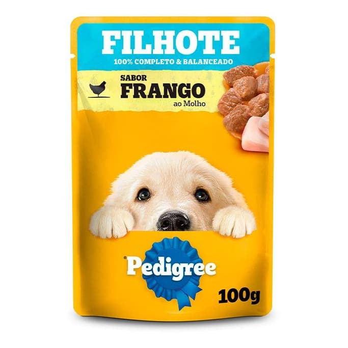 Ração Úmida Pedigree Sachê para Cães Filhotes sabor Frango ao Molho - 100g