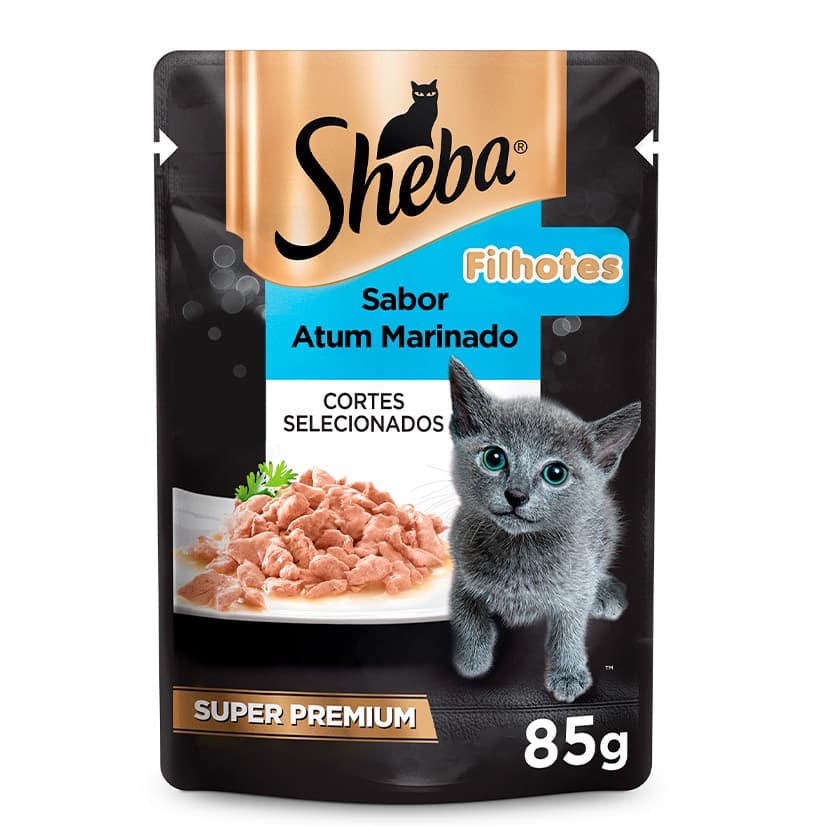 Ração Úmida Sheba Sachê Filhote Atum Marinado 85g