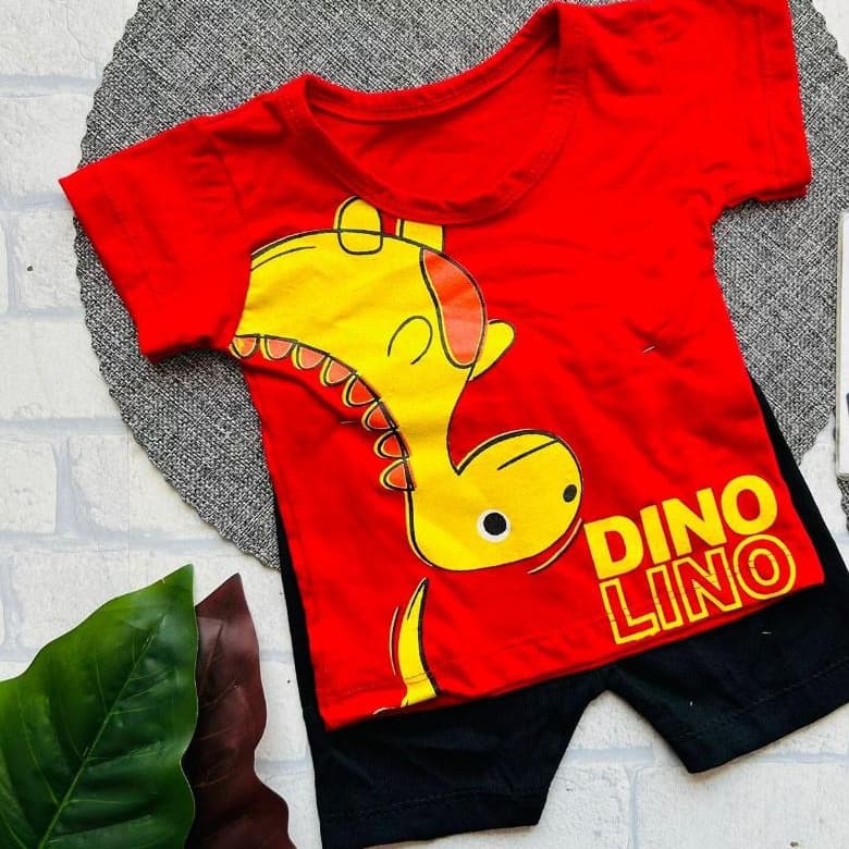 Roupa de Bebê Camiseta e Short Dinolino