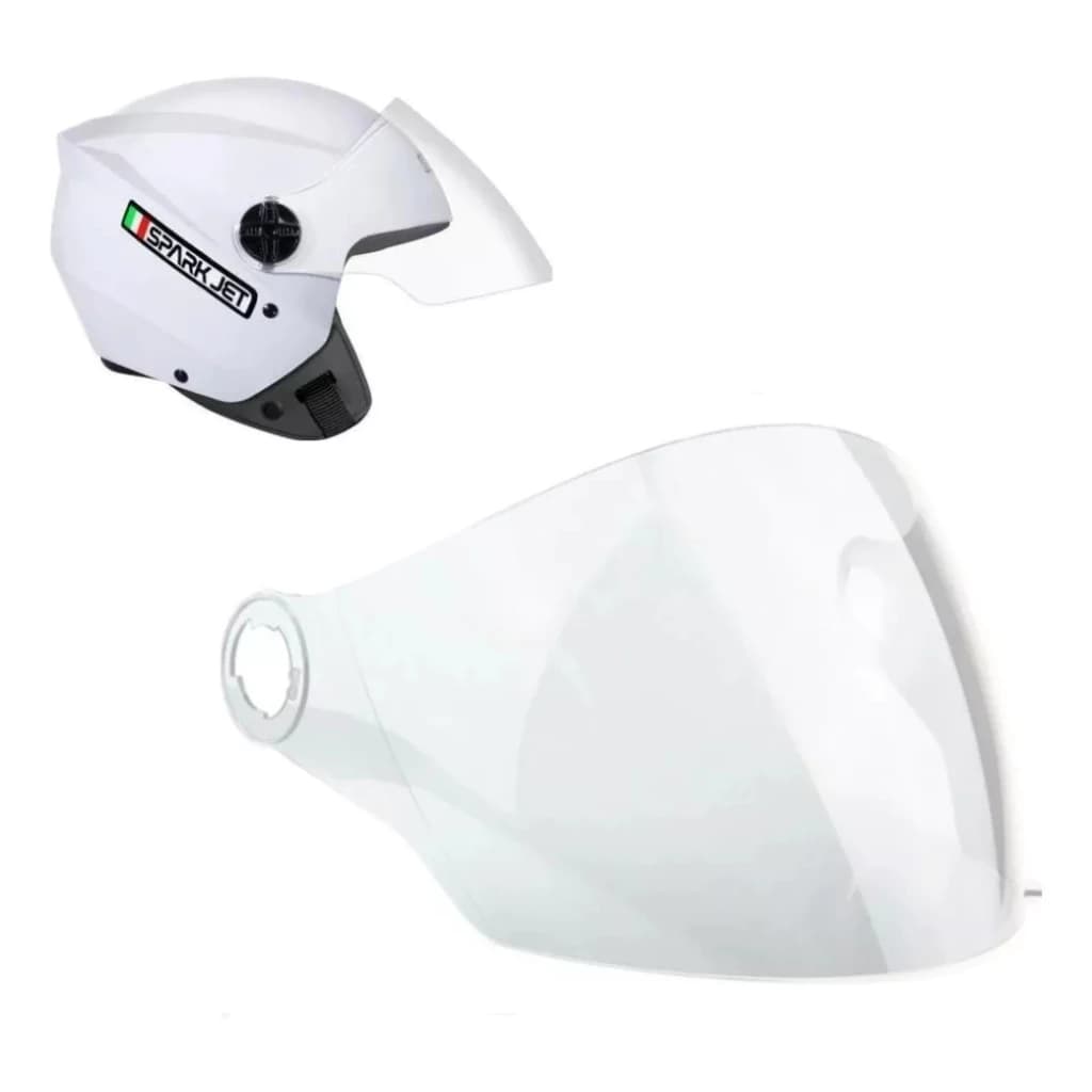 Viseira Cristal Capacete Aberto Ebf Spark Jet Polivisor