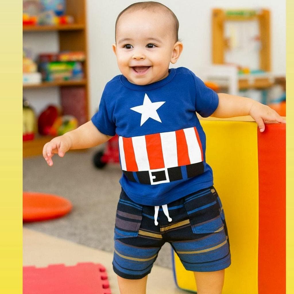 Roupa De Bebê Camiseta e Short estampados