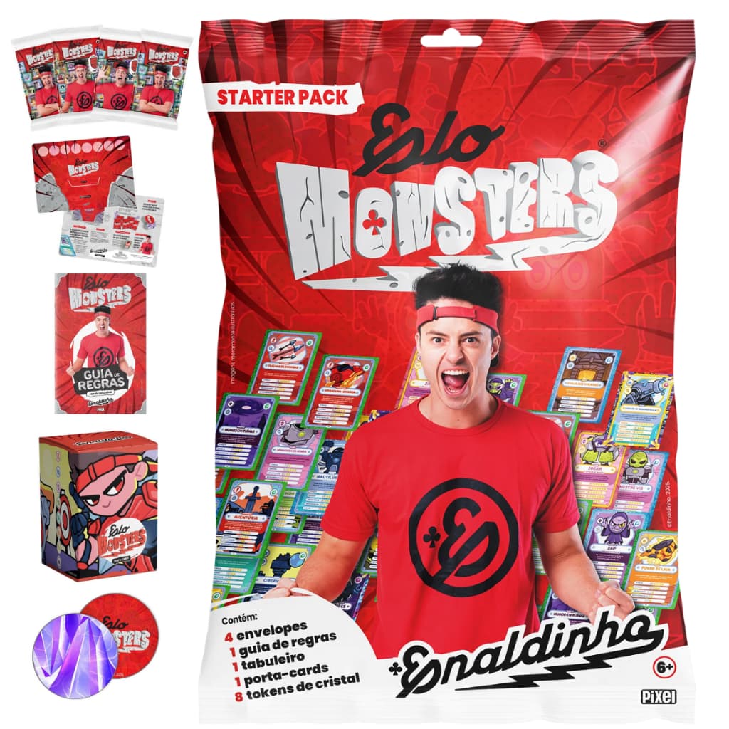 Enaldinho Cards Starter Pack Elo Monsters Jogo de Cartas Colecionáveis Oficial Lacrado Kit Completo