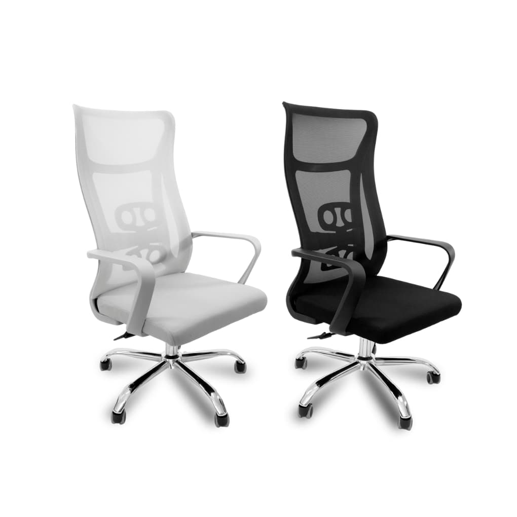 Cadeira Presidente Escritório Ergonômica Tela Mesh Giratória com Apoio Lombar e Relax NEW W-58B