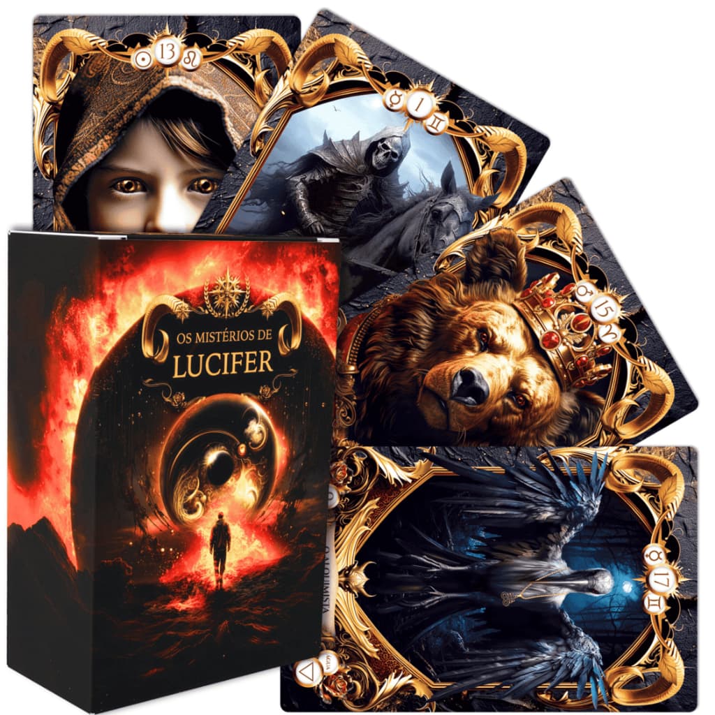 Baralho Cigano Oráculo Os Mistérios de Lucifer com 36 cartas 100% Plastificadas E Revista com 28 pág