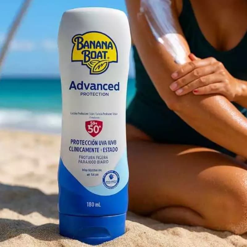 Protetor Solar Facial E Corporal Fator 50 Proteção UVA UVB 180ml Toque Seco Banana Boat FPS Advanced
