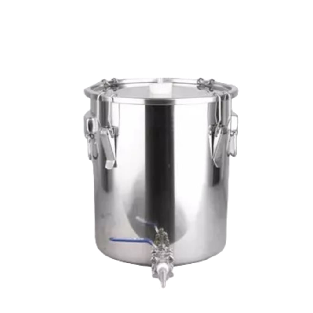 Tanque fermentador 50 litros para cerveja profissional aço inox 304 com registro e airlock