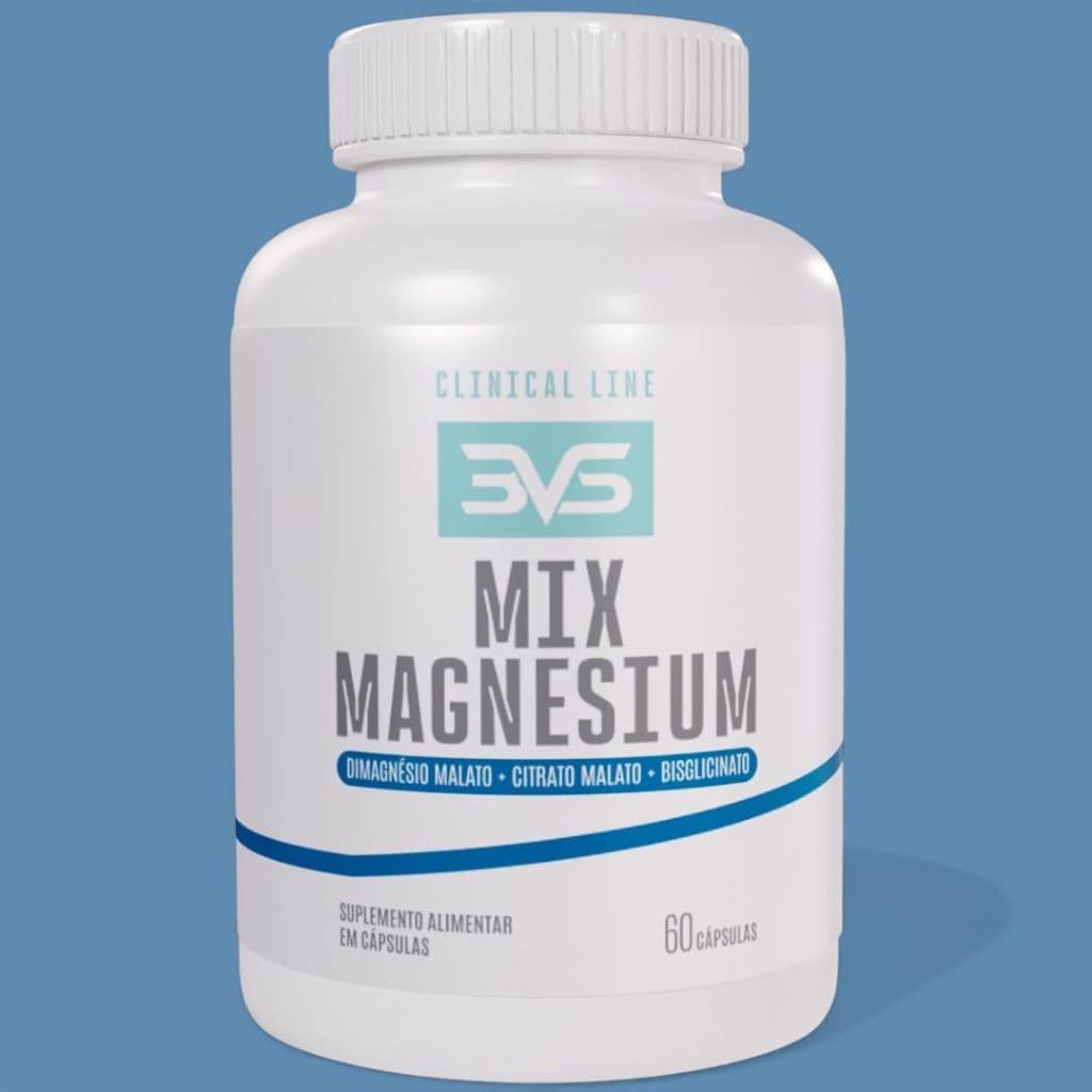 Mix Magnesium 3Vs Nutrition - 60 Cápsulas - com Magnésio Dimalato, Bisglicinato e Citrato