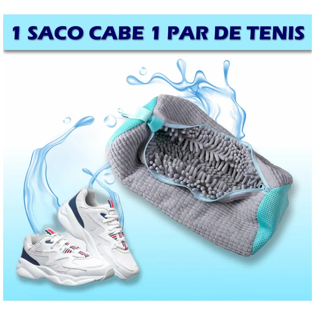 Saco Para Lavar Sapato Tênis Máquina de lavar Limpeza Anti Deformação Viagem Lavanderia-2pcs