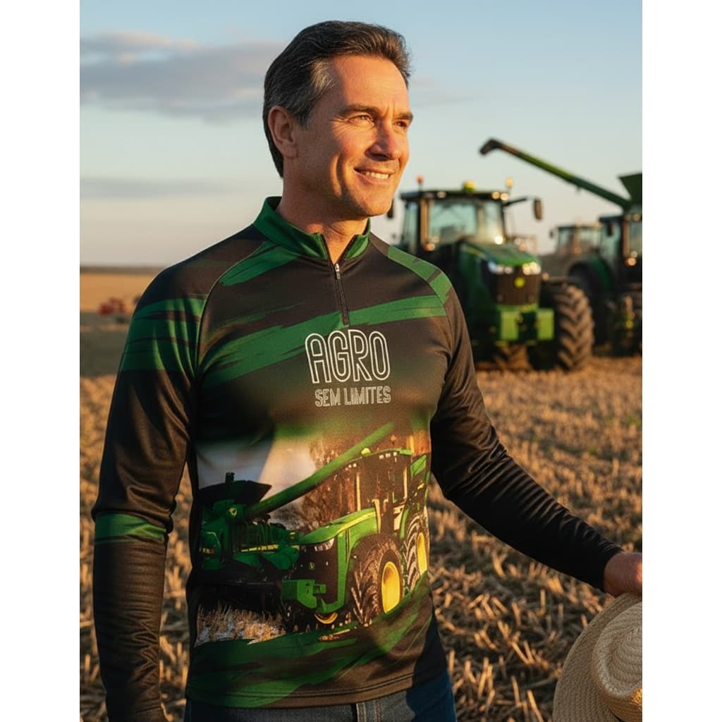 Camisa Agro Sem Limites Tecido Refrescante Térmico Proteção UV50+