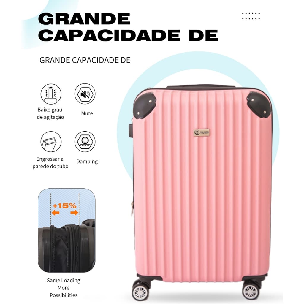 Mala De Bordo23kg 26kg  28kg Viagem jia   Rodinhas 360°modelos + 2023 NOVOS Modelos e Cores  Rosa ouro  rodinha duplo
