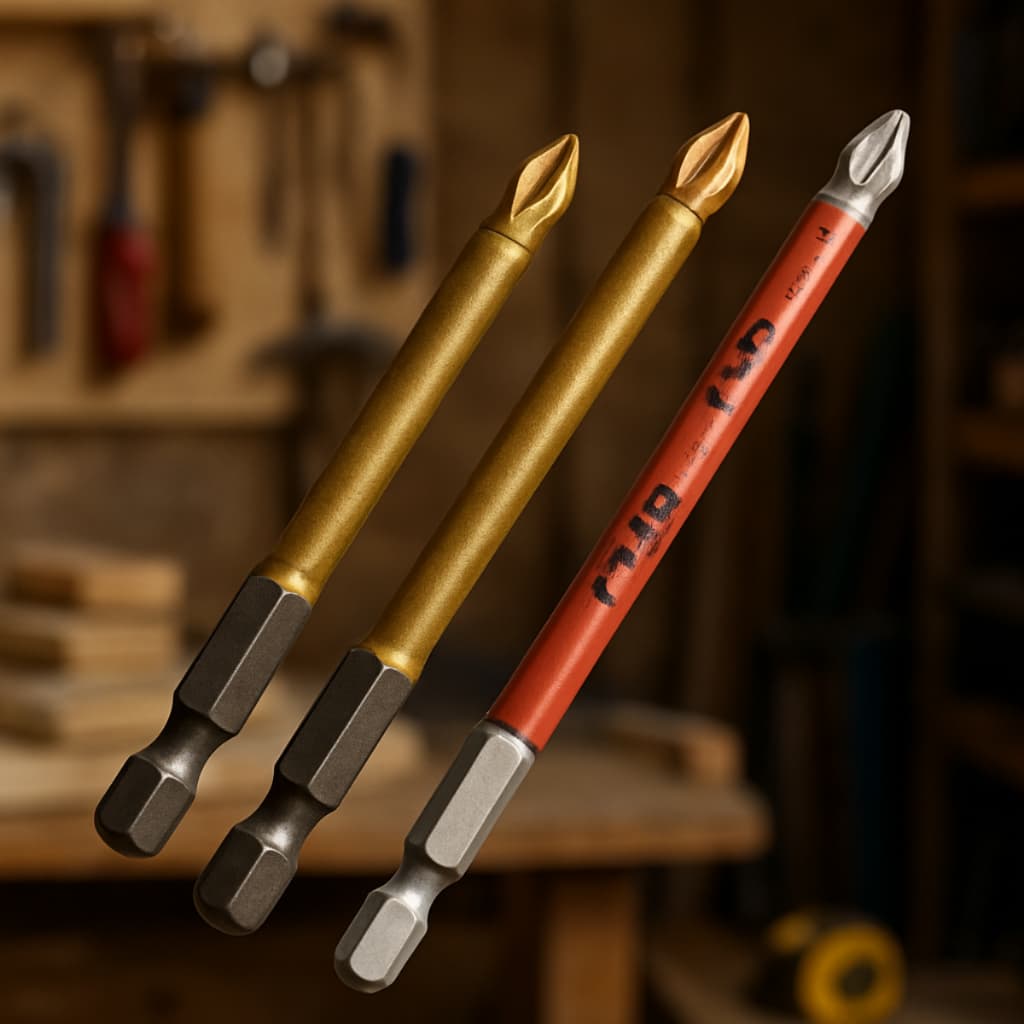 Kit 3 Ponta Bits PH2 70mm + 90mm + 127mm Titânio Magnética Haste longa Parafusadeira Antiderrapante