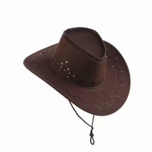 Chapéu De Cowboy Feminino / Masculino De Camurça Com Aba Larga Festa junina Fantasia unisex XL3316