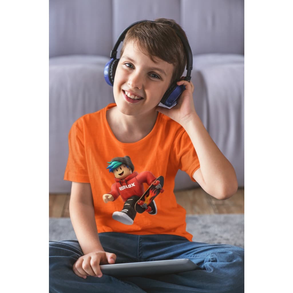 Camiseta Roblox Skate  Infantil e Adulto Gamer-  Menino Menina -100% Algodão Fio 30 Unissex