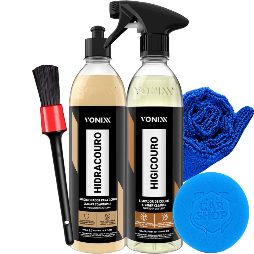 Kit Limpa Bancos De Couro Vonixx Higicouro Hidracouro
