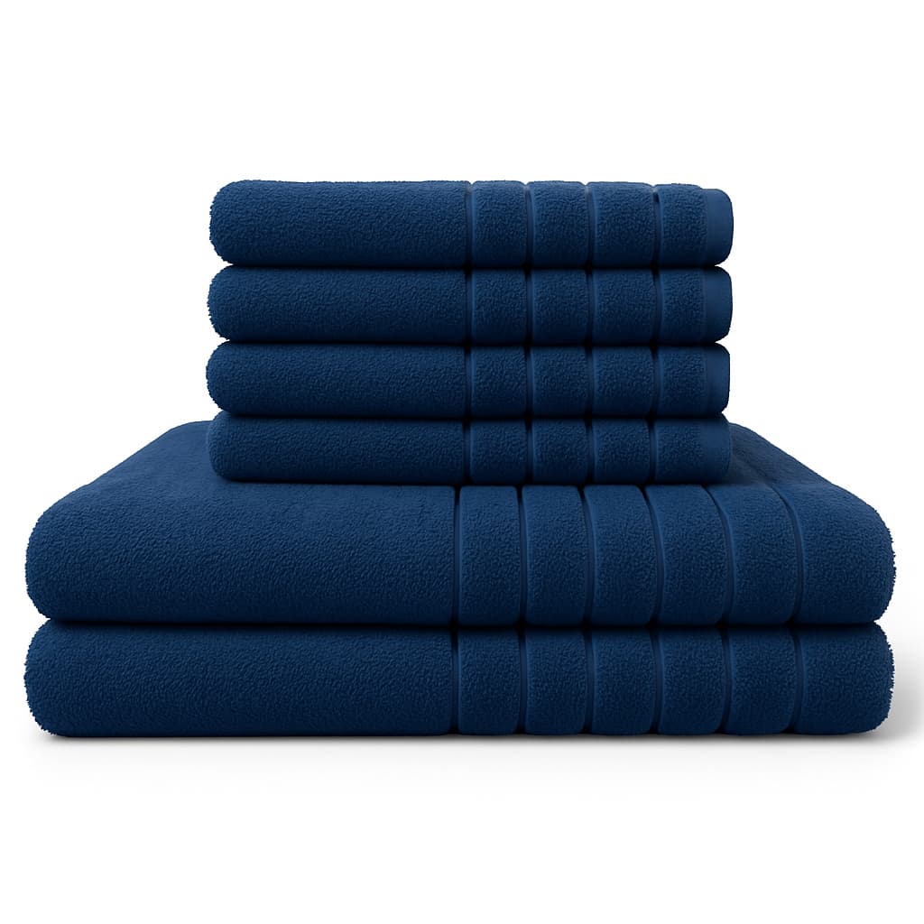 Kit 6 Toalhas Orteu (02 Banho e 04 Rosto) - Jogo de Toalhas 100% Algodão Grande 70cm x 130cm 400g