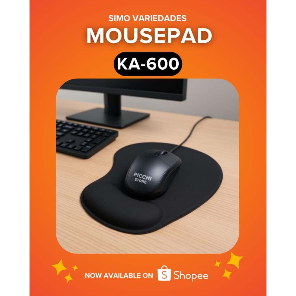 Mousepad que Gruda com Apoio de Punho Almofadado Novo com Garantia - Envio Imediato