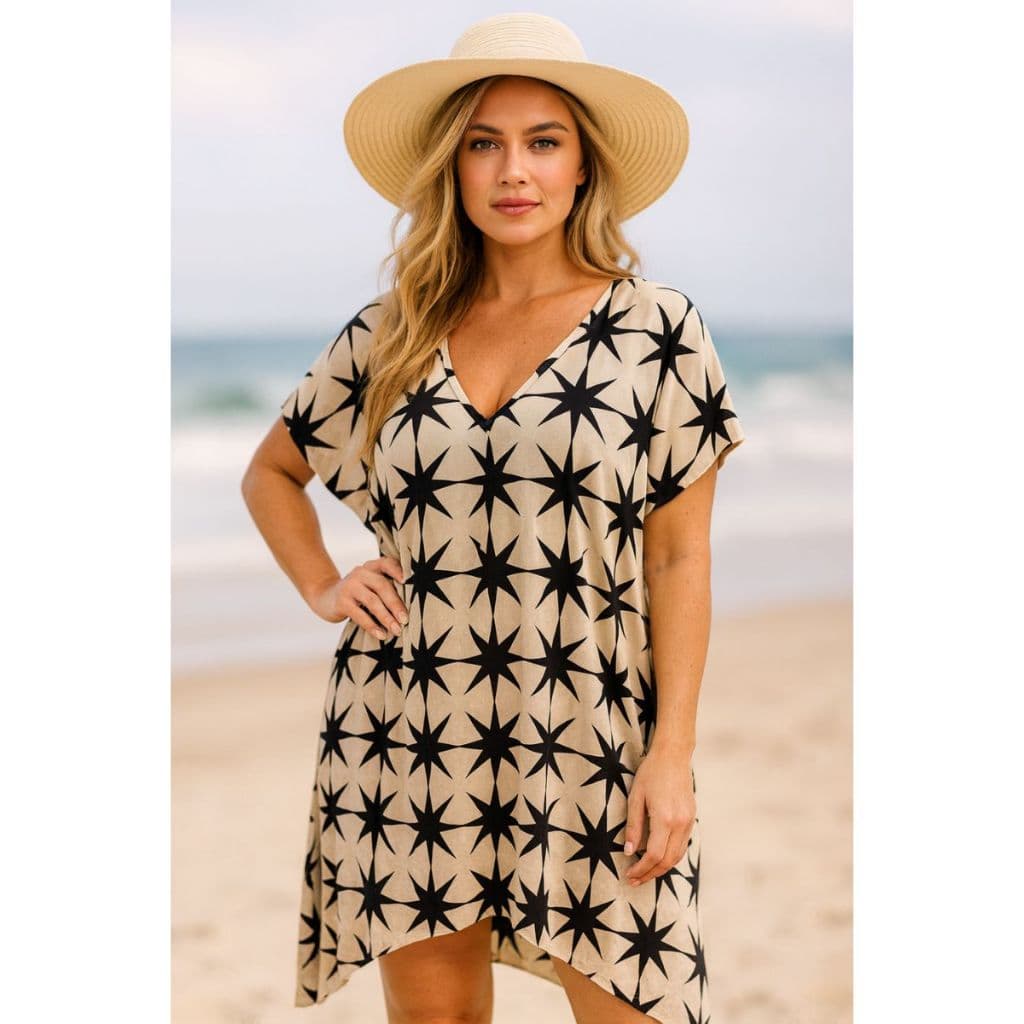 Saida De Praia Kimono Vestido do Regular ao Plus Size Sem Amarração Soltinho