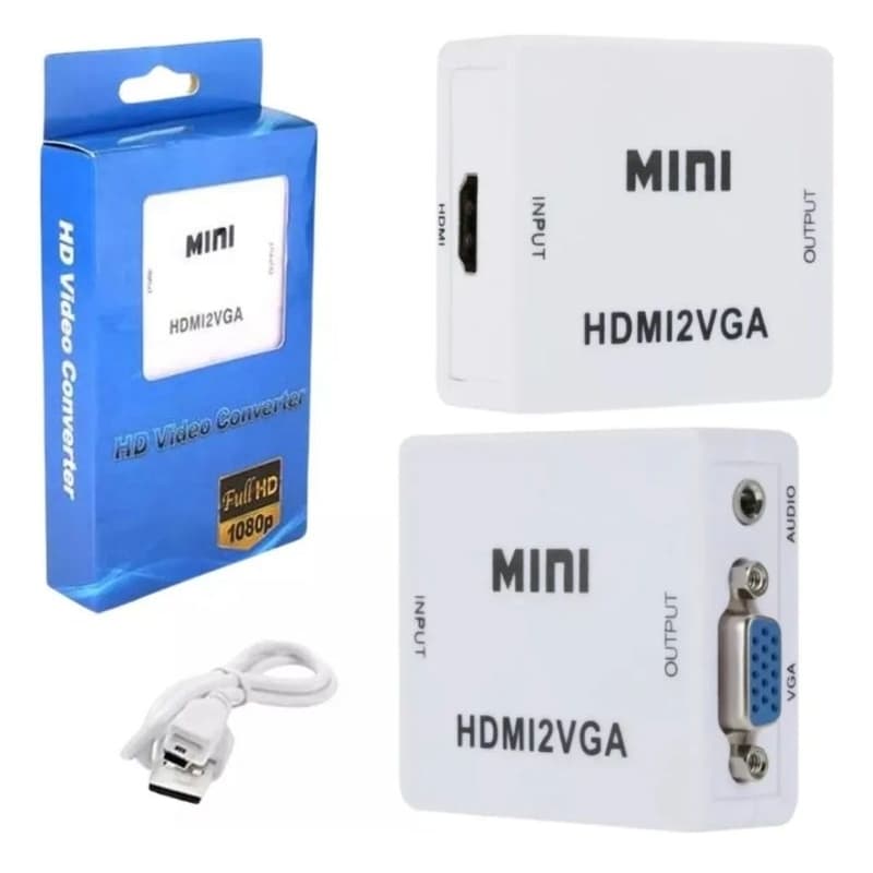 Mini Adaptador Conversor HDMI Adaptador para VGA Pronto Para Uso 1080p Conector PC VGA em Monitor HDMI