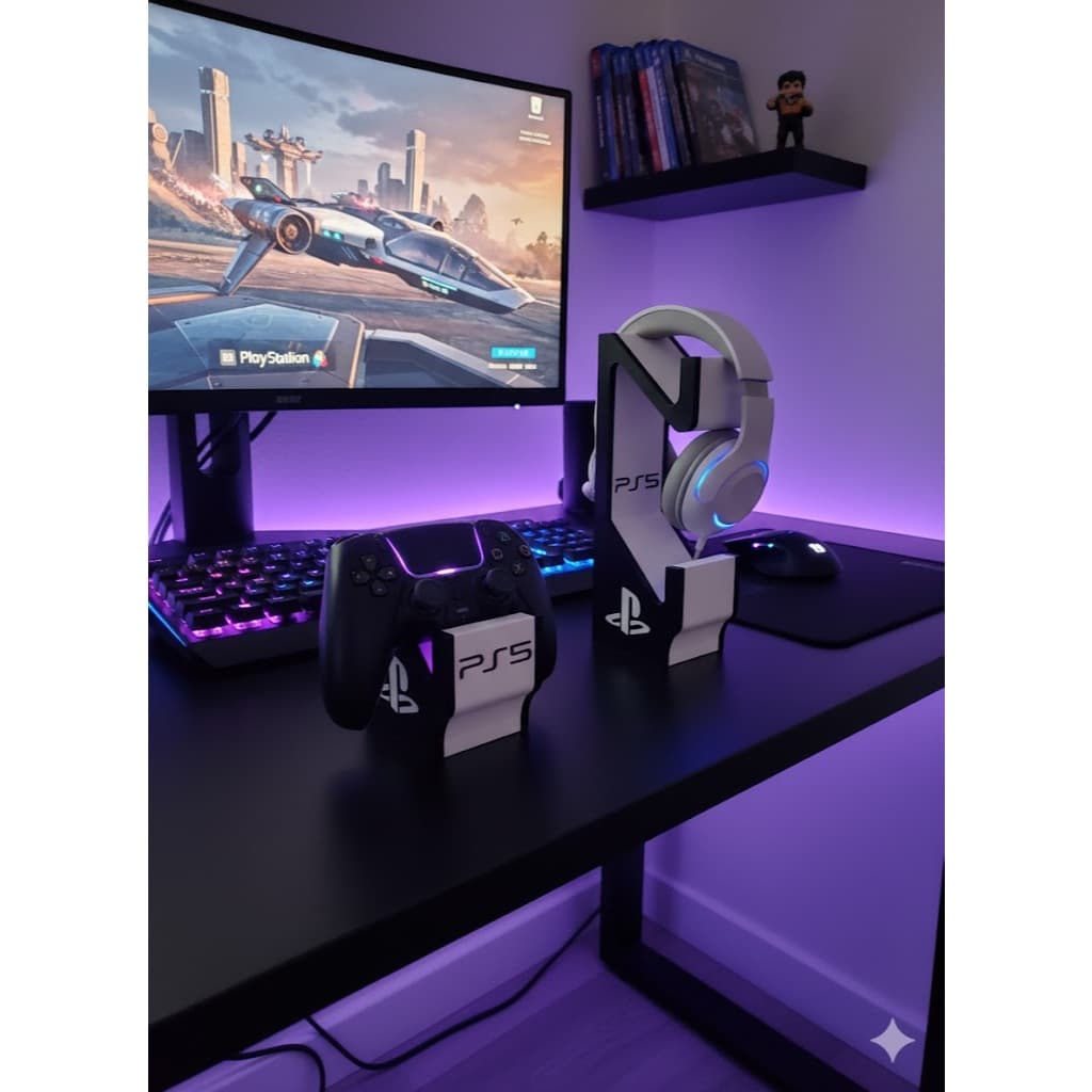 Suporte Gamer para Controle PS5 – Design Moderno e Resistente
