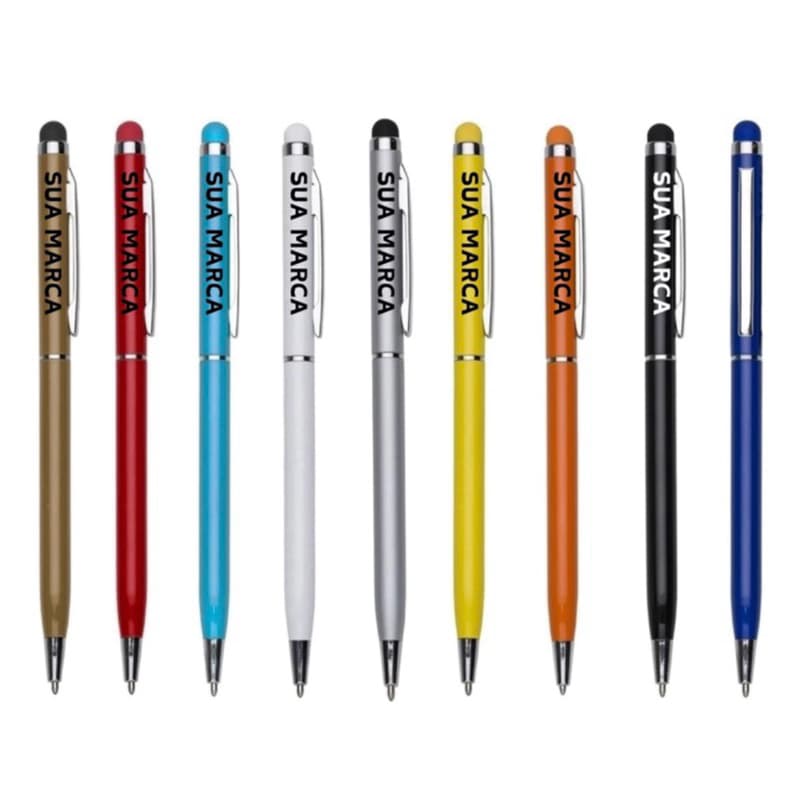 Kit 500 Canetas Touch 1.0 Peronalizadas Logo Empresa Brinde
