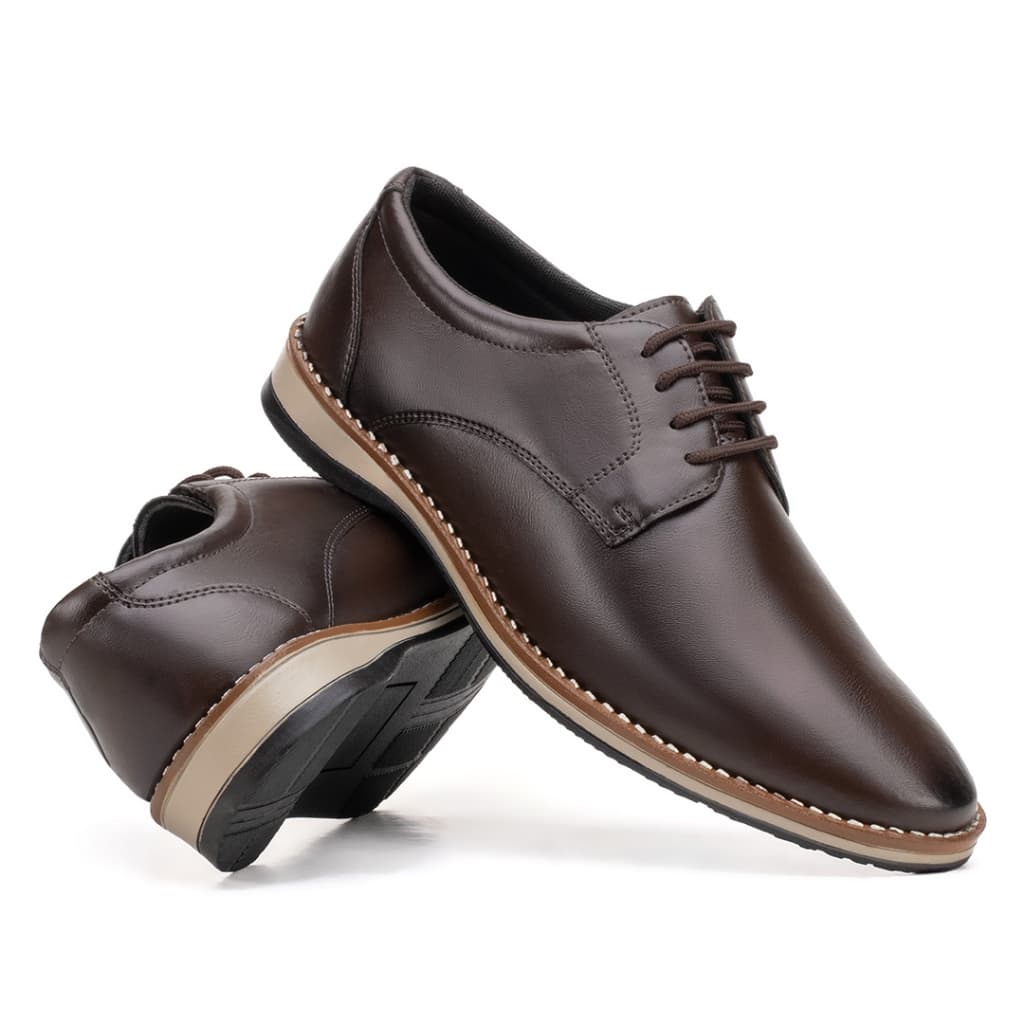 Sapato Social Casual Masculino Oxford Derby Casamento Festa Formatura Preto Marrom Amarrar Conforto Estilo Elegancia