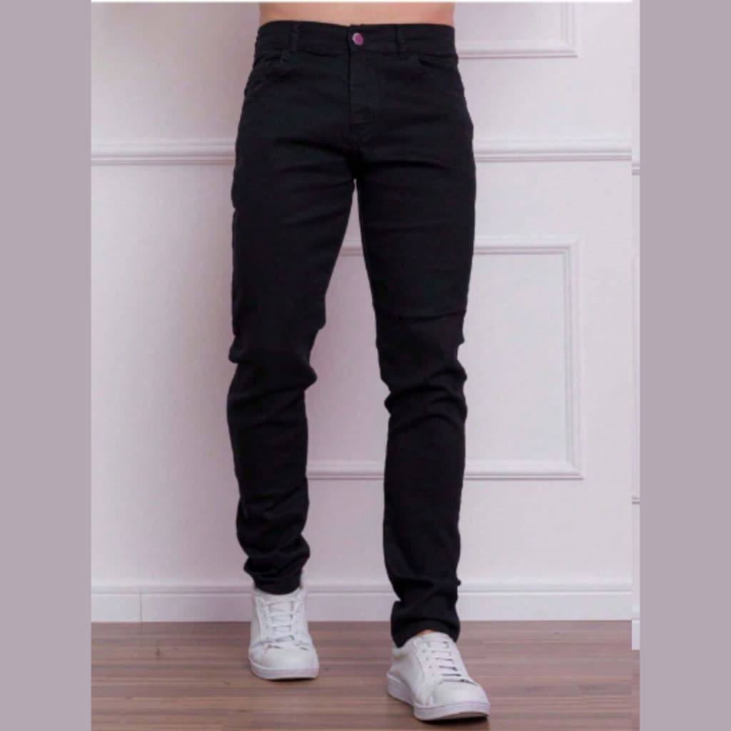 Calça Jeans Masculina Premium Tradicional Reta – Jeans Resistente com Elastano – Do 36 ao 56