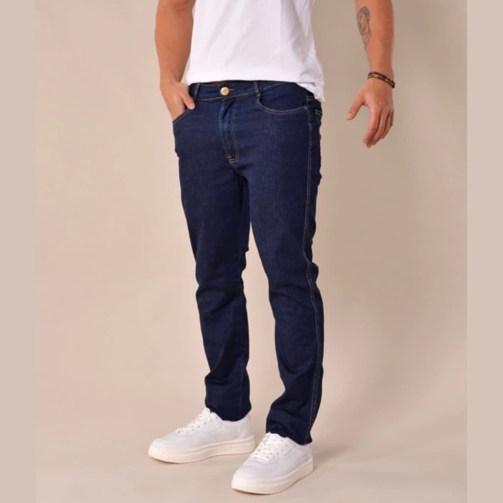 Calça Jeans Masculina Premium Basica com Elastano – Ideal para Trabalho, Lazer e Dia a Dia–36 ao 56