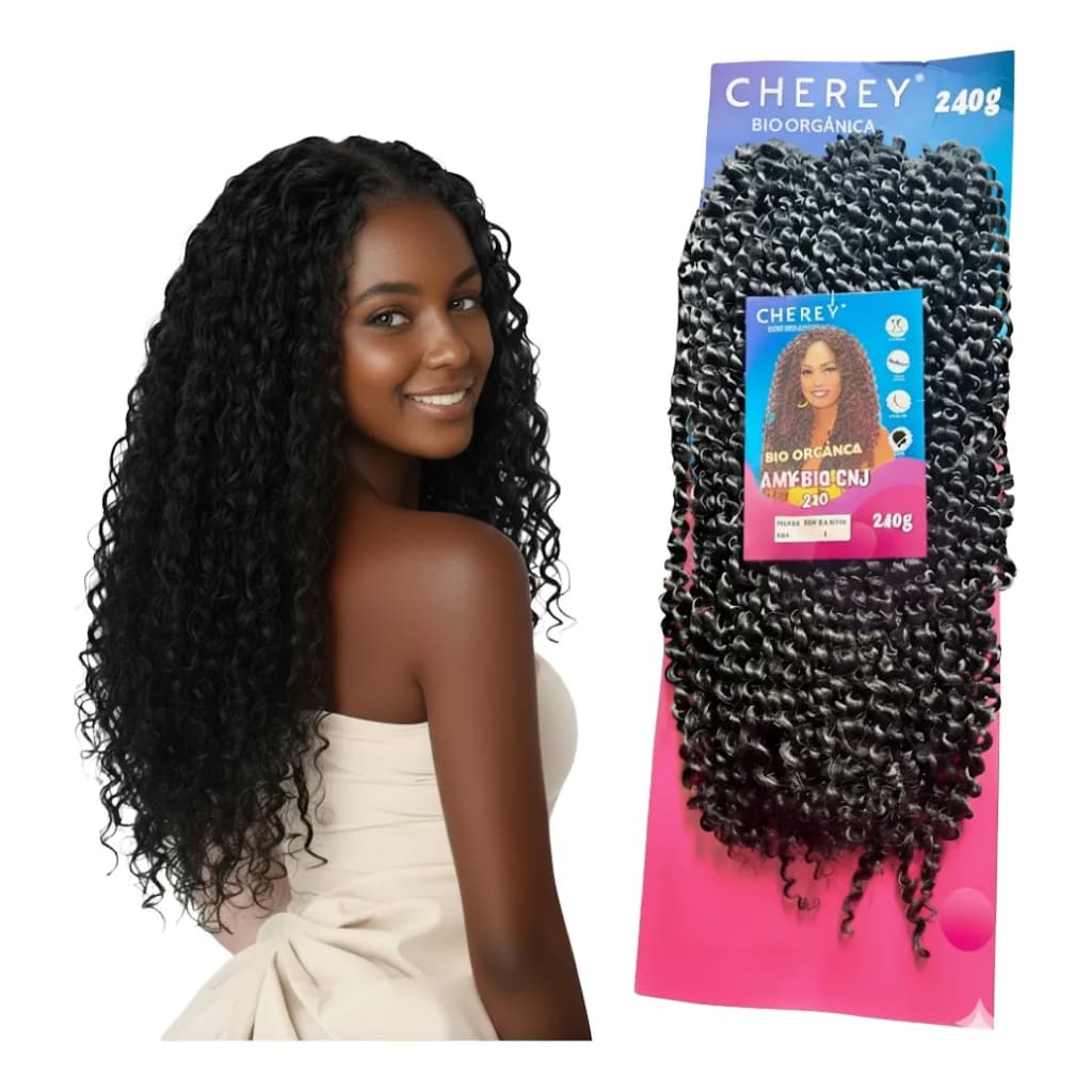Cabelo Bio Orgânico Amy Cachos 65 cm Cherey