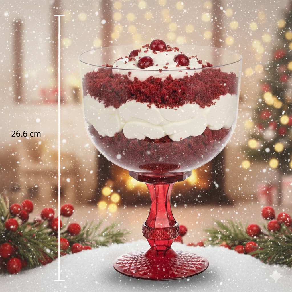 Taça Americana Grande 3500ml Sobremesa Bolo Doces DECORAÇÃO DE Natal