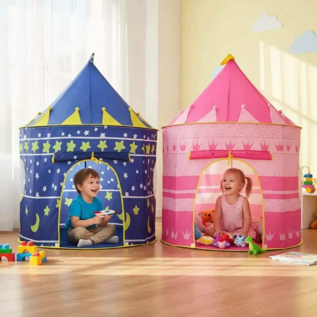 Barraca Infantil Castelo Divertido Crianças Brinquedo Playground Tenda Azul