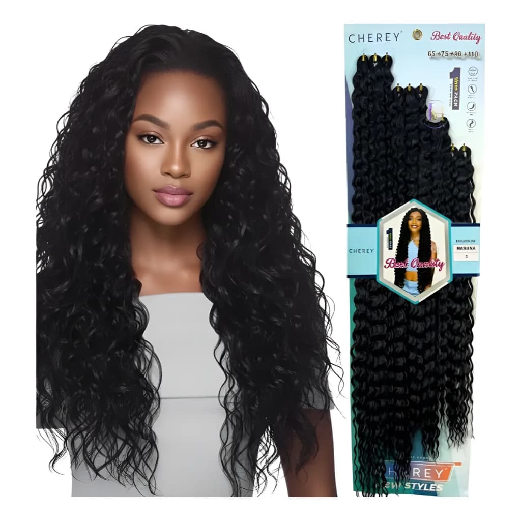 Cabelo Cacheado Aplique Croche Braids 110 cm Cherey - Mariana