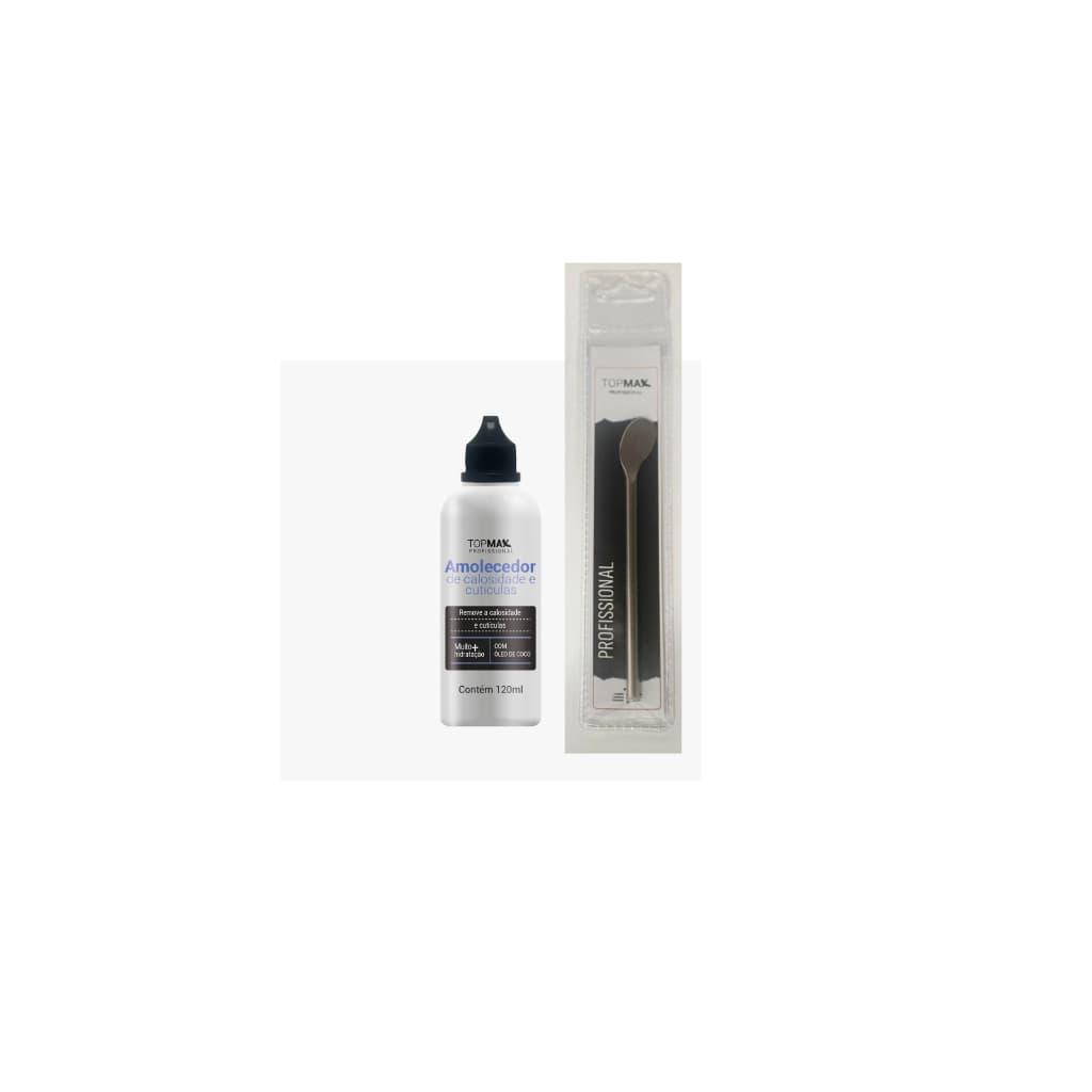 KIT AMOLECEDOR DE CALOSIDADE + ESPATULA 222 TOPMAX PROFISSIONAL
