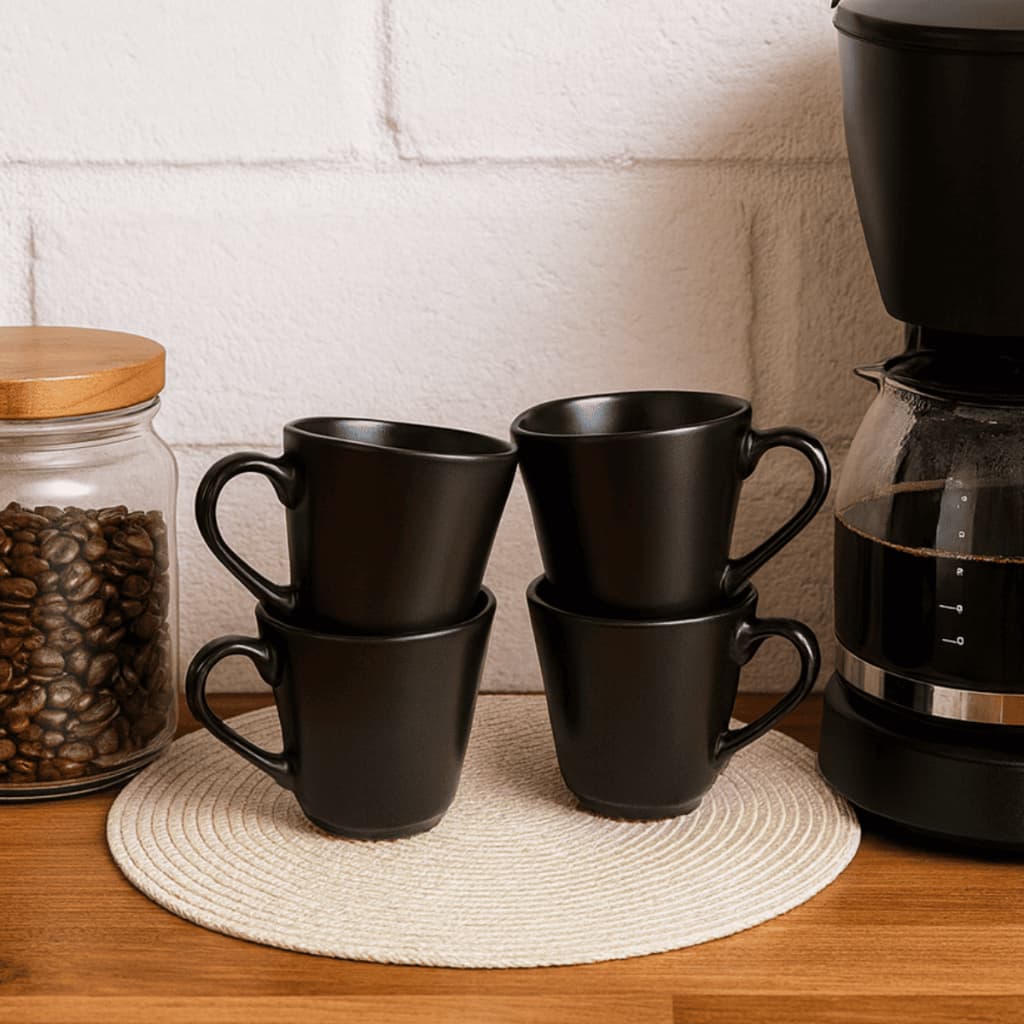 Xícara de Café de Cerâmica Petróleo 70ml Para Cantinho do Café Empresa Escritório Pequena Sem Pires 2 4 6 Unidades